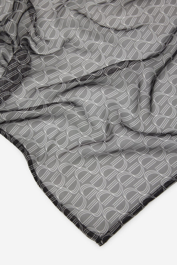 Cortefiel Two-tone satin-finish bandana Printed white