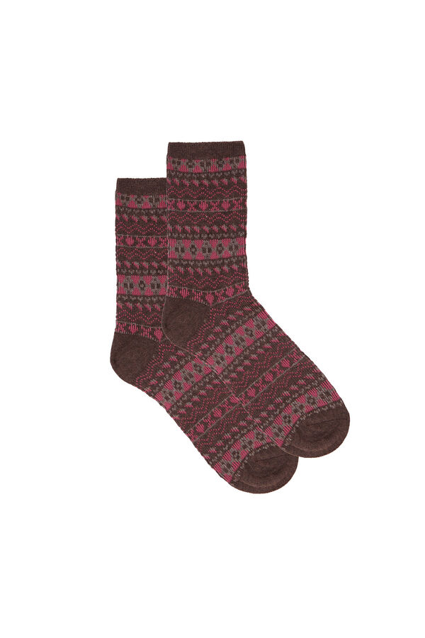 Cortefiel Geometric long socks Multicolour