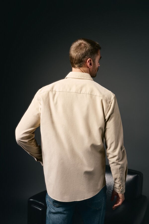 OOTO Plain corduroy shirt Beige