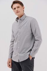 Cortefiel Checked twill shirt Blue