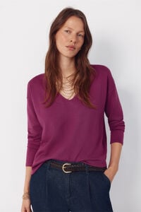 Cortefiel Camisola de malha decote bico