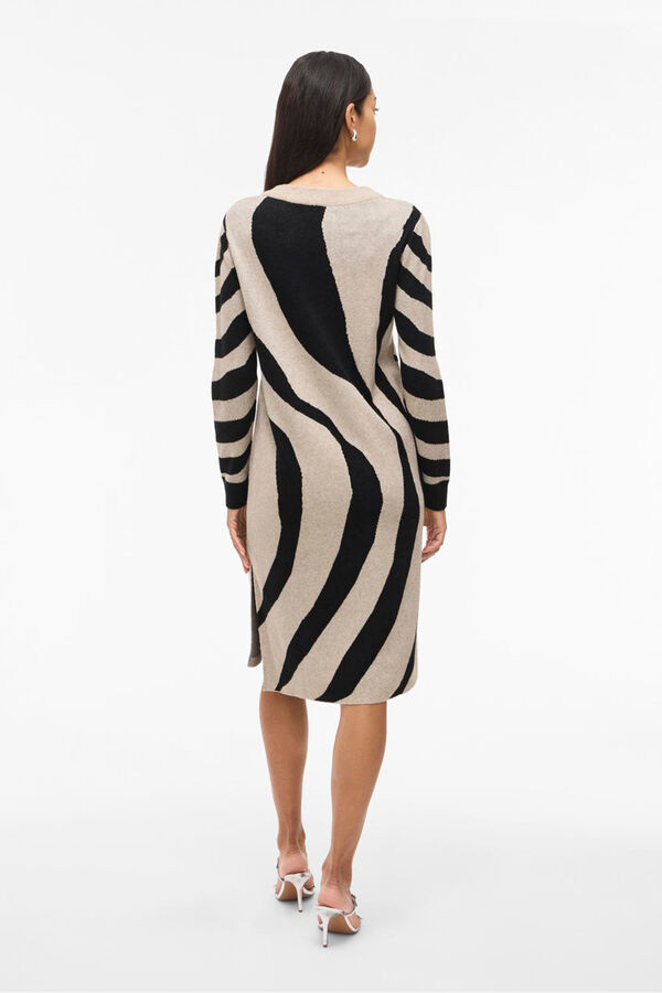 Vila Vestido de malha com viscose Tostado