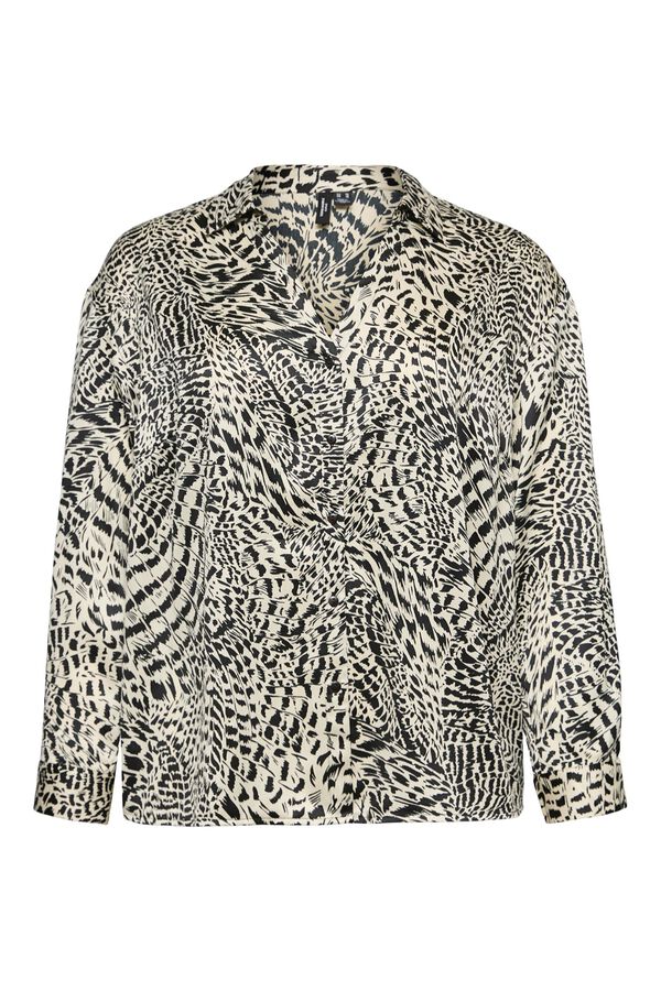 Vero Moda Curve Blus&atilde;o biker Tostado