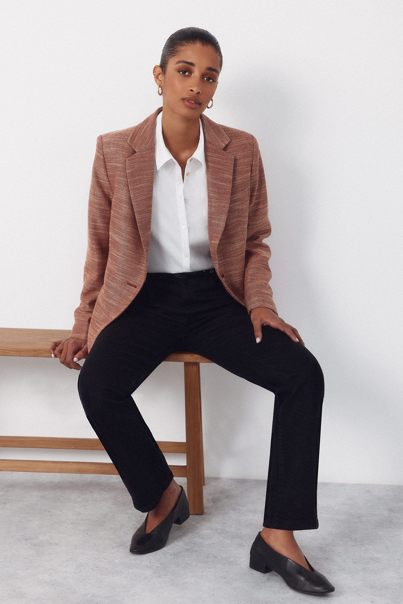 Cortefiel Textured fabric blazer