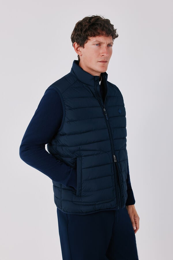 Cortefiel Ultralight puffer gilet Navy