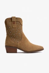 Popa Bota Botim com tachas feminina Castanho