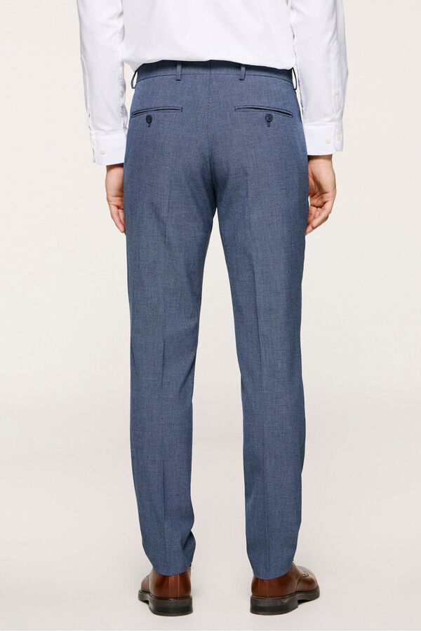 Selected Pantalón de traje Slim Fit confeccionado con materiales reciclados. Azul