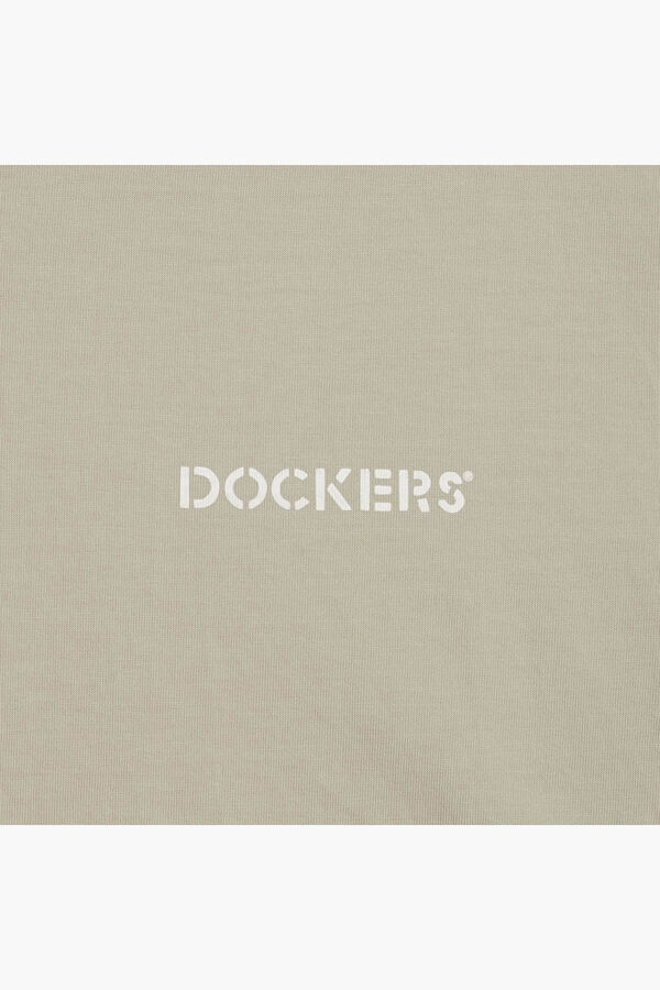Dockers T-shirt decote redondo Tostado