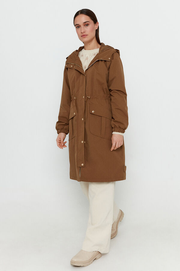 Cortefiel Women's parka jacket Nude