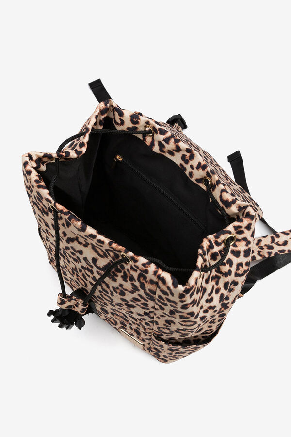Vilanova Mochila animal print Beige