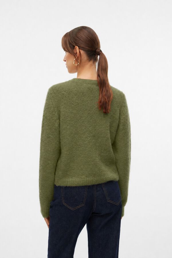 Vero Moda Fluffy knit jumper Green