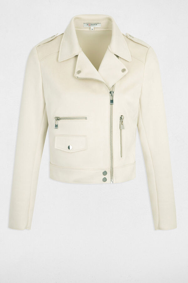 Morgan Faux suede short jacket Beige
