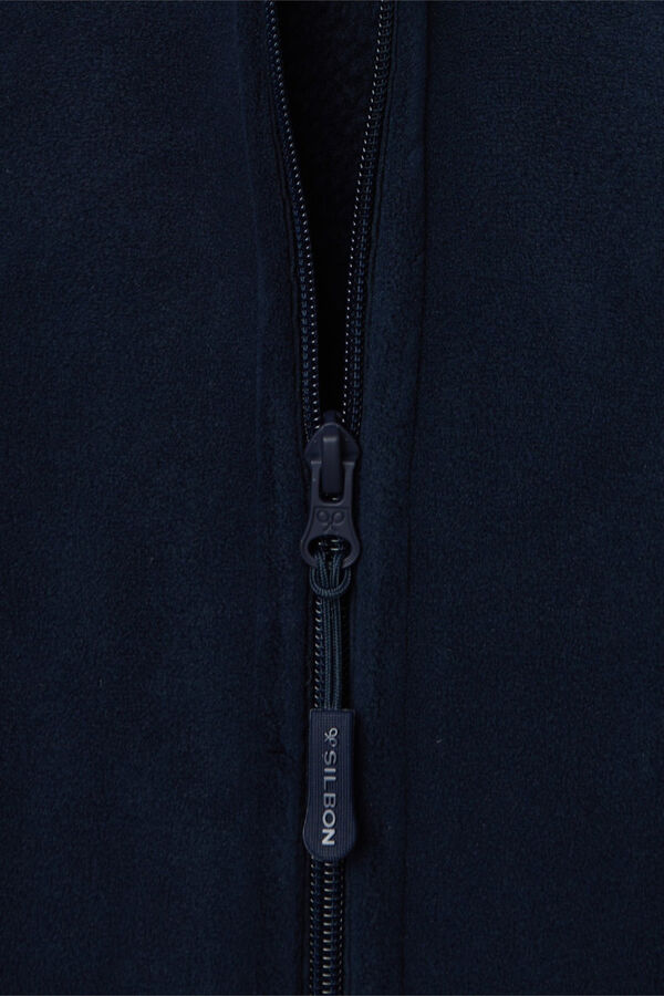 Silbon Colete de polar clássico Azul