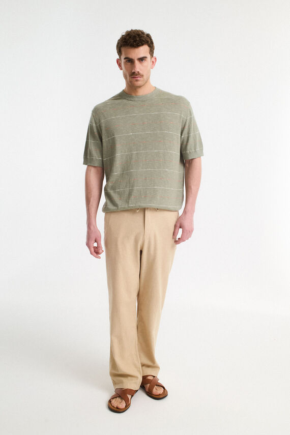 Pantalón chino lino