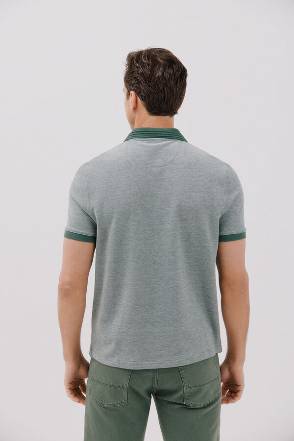 Cortefiel Oxford polo shirt Green