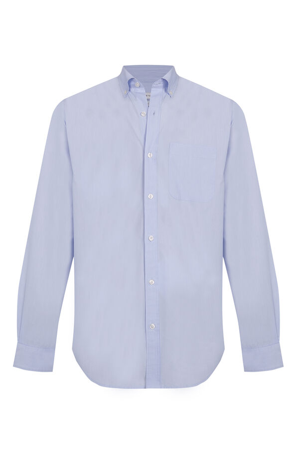 Cortefiel False plain Coolmax shirt Blue