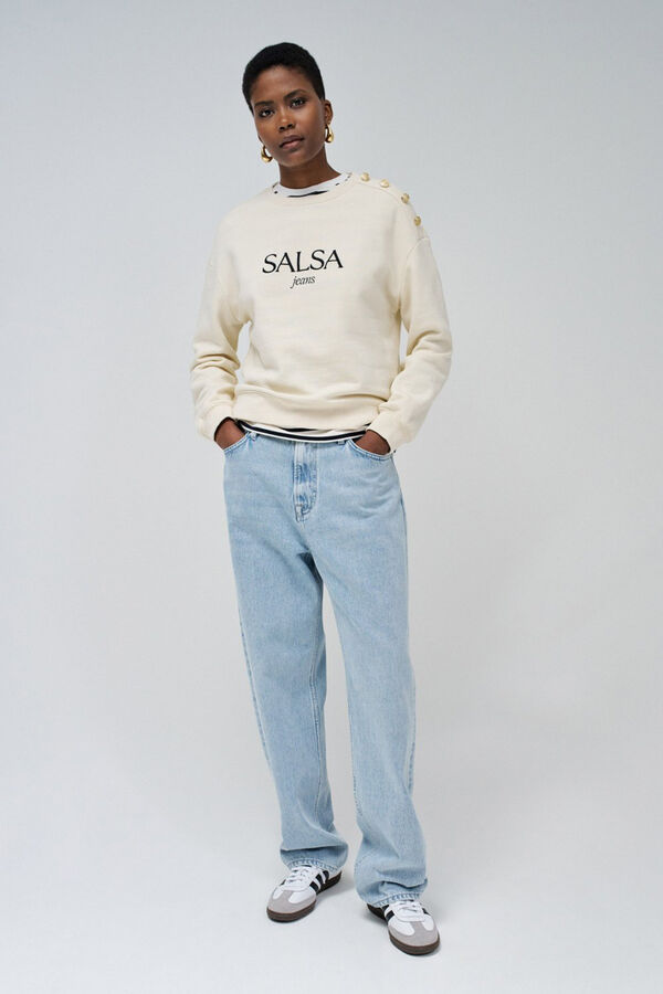 Salsa Jeans Suéter malha com logo Tostado