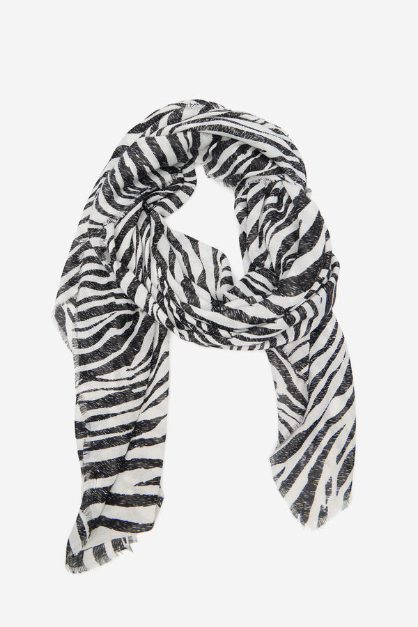Cortefiel cachecol com estampado de zebra Impressão