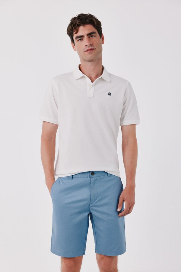 Cortefiel Printed regular Bermuda shorts Blue