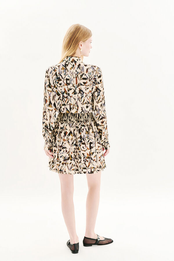 Caroll Vestido estampado 100% viscose Tostado