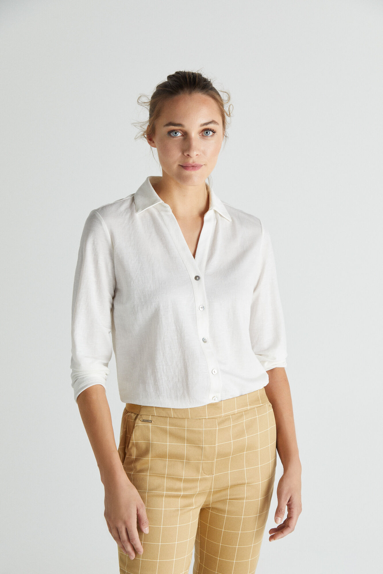 Pantalon blanco cortefiel Clearance