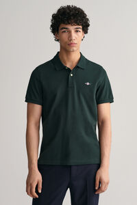 Cortefiel Regular Fit Shield Piqué Polo Shirt Dark green