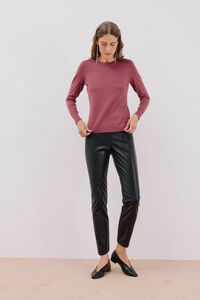 Cortefiel Women's stretch faux faux leather leggings