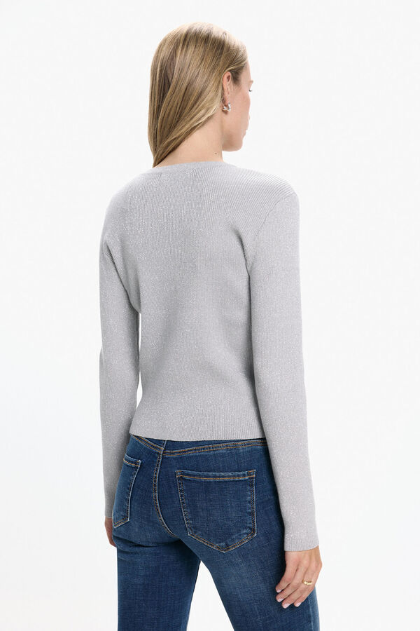 Vero Moda Cardigan detalles lúrex Gris