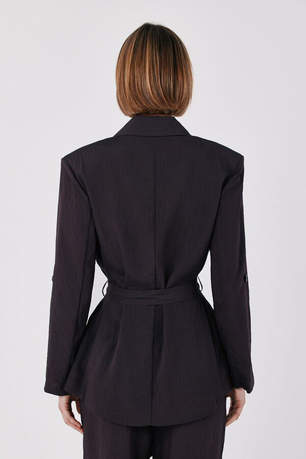 Cortefiel Pinstripe blazer Dark brown