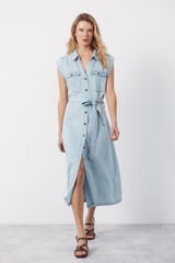 Cortefiel Tencel cargo dress Navy