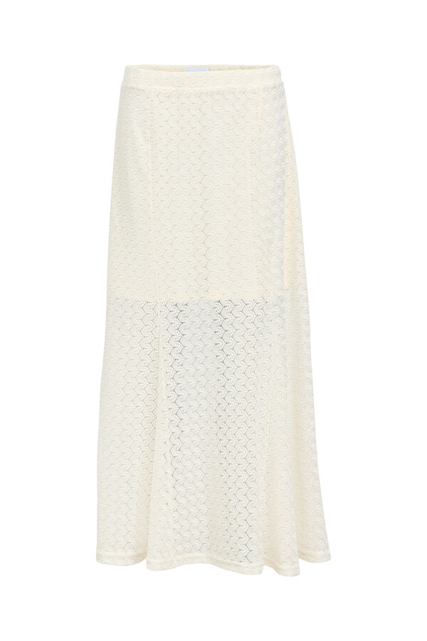 Object Openwork fabric long skirt Beige