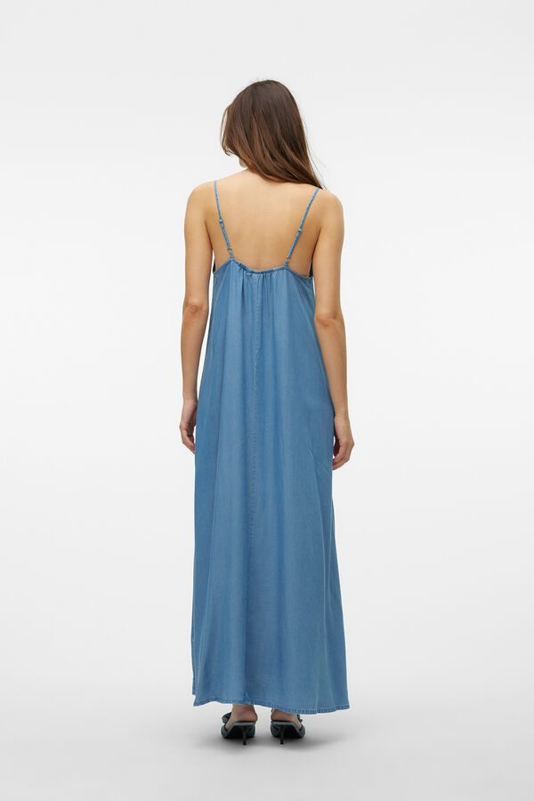 Vero Moda Vestido em tecido tencel fluido Azul