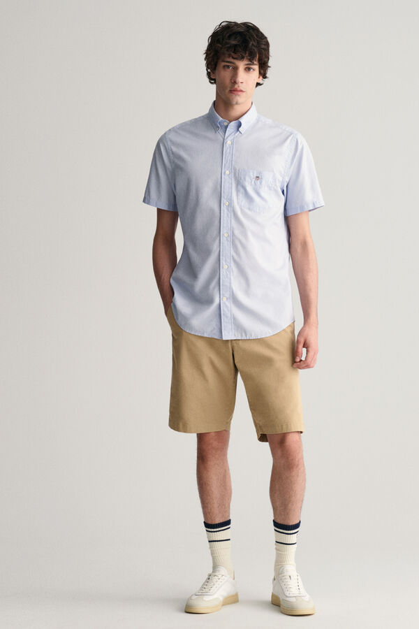 Gant Camisa clássica de manga manga curta  Azul