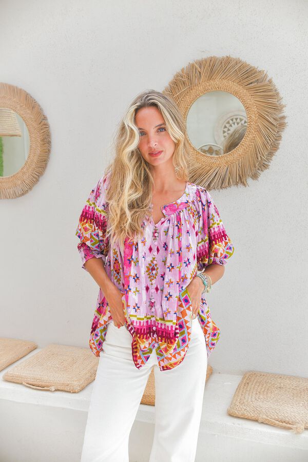 Jaase Blusa com mangas bufantes Subiu