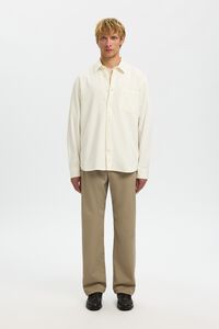 Selected Camisa de ganga leve 100% algod&atilde;o org&acirc;nico