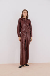 Cortefiel Faux leather trousers