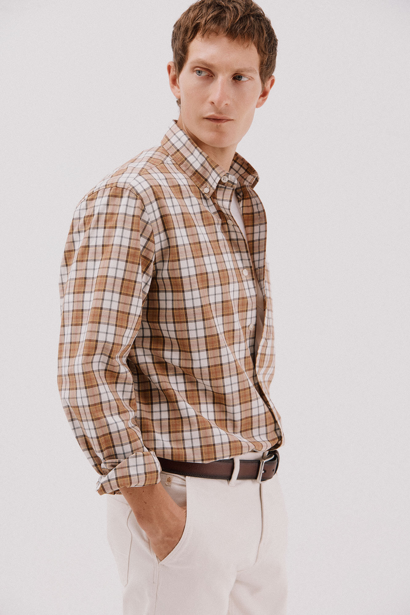 Cortefiel Checked poplin shirt