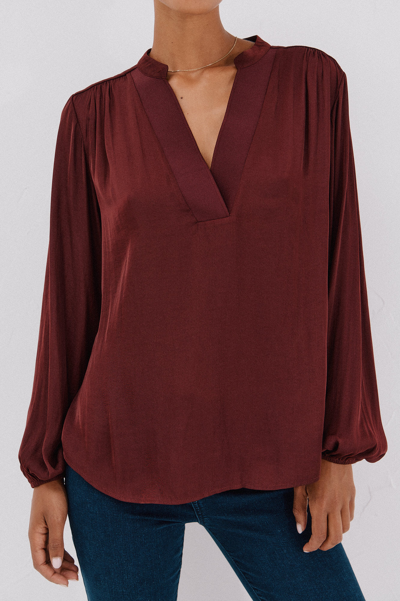 Cortefiel Flowy satin blouse