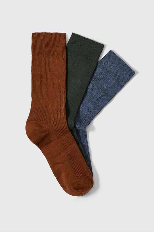 Selected Pacote de meias de algodão orgânico. Verde
