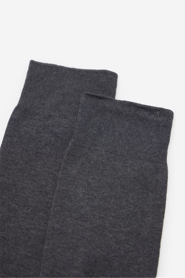 Cortefiel Plain dress socks Dark grey