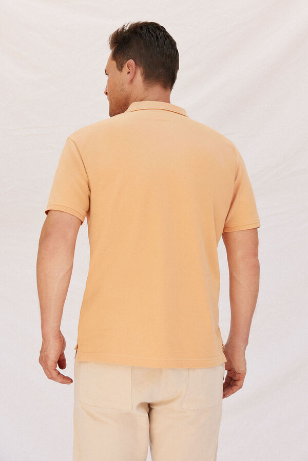 Cortefiel Polo básico piqué Naranja