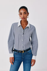 Cortefiel Poplin shirt Printed blue