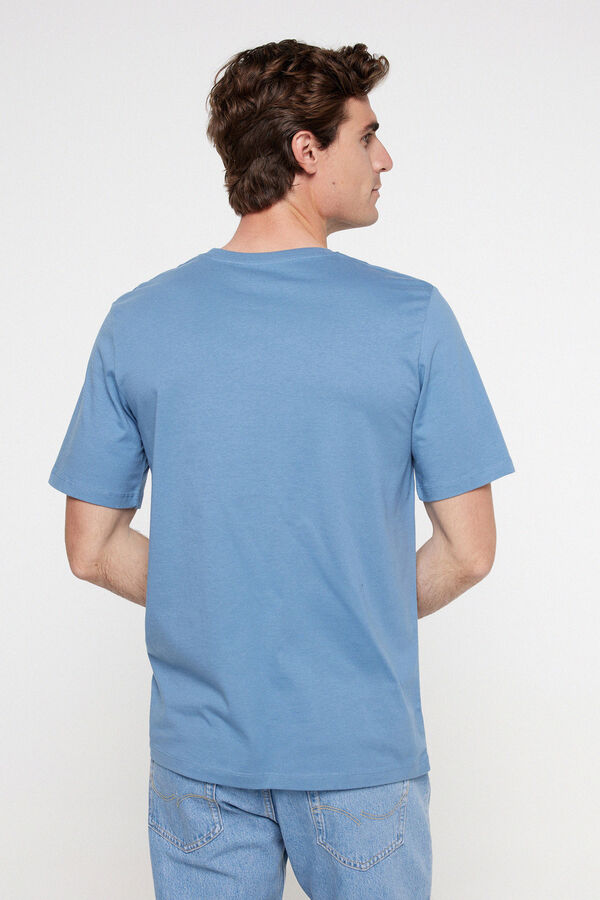 Cortefiel Camiseta logo Azul