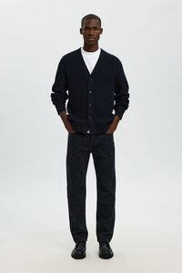 Selected Casaco de malha 100% algodão orgânico com gola em bico 