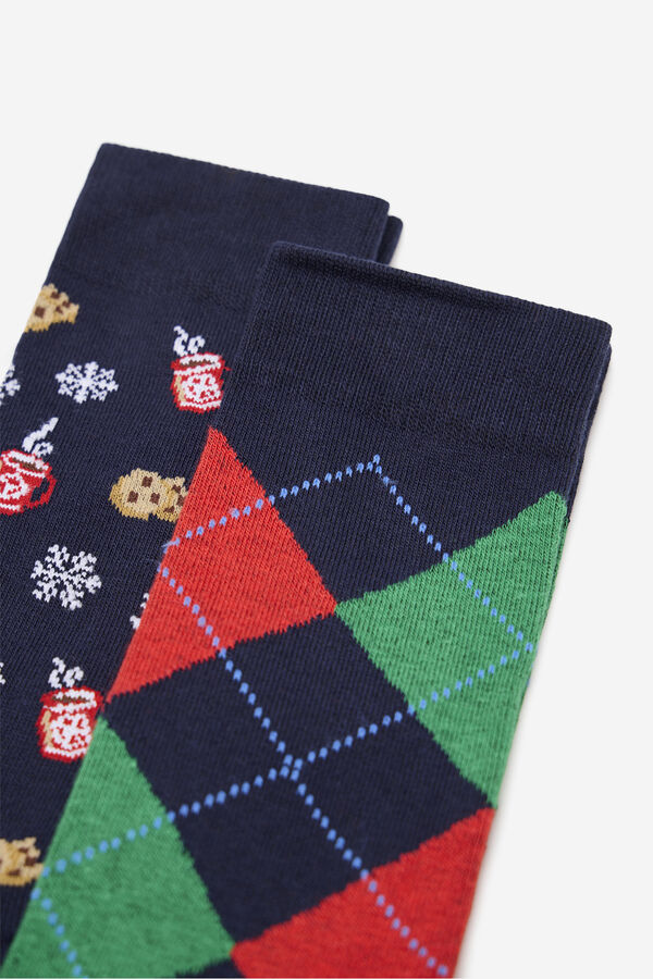 Cortefiel Box of 2 gift socks Navy