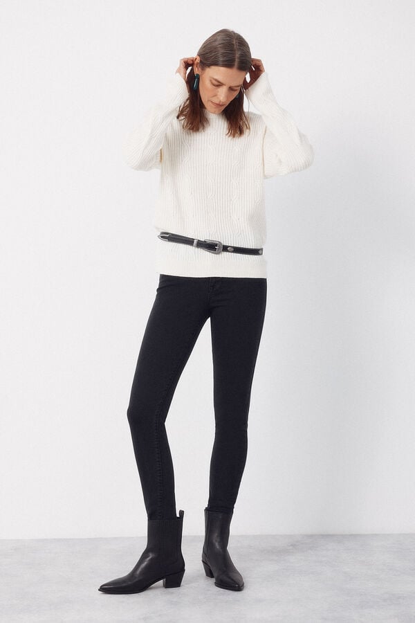 Cortefiel Soft feel jumper Ivory