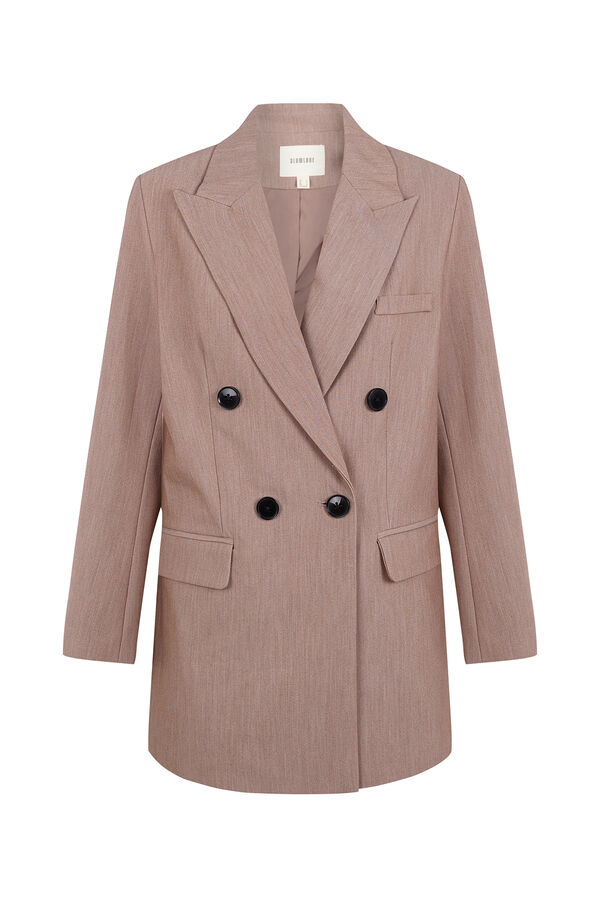 Slowlove Chaqueta americana cruzada Arena