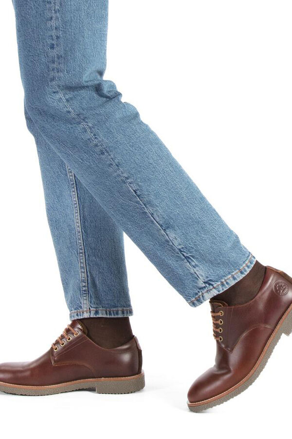 Panama Jack Zapato hombre piel Marr&oacute;n