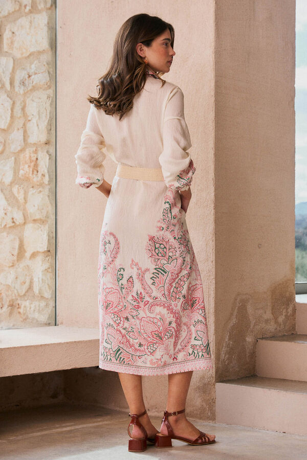 Polín Et Moi Vestido camisero Basilia Beige