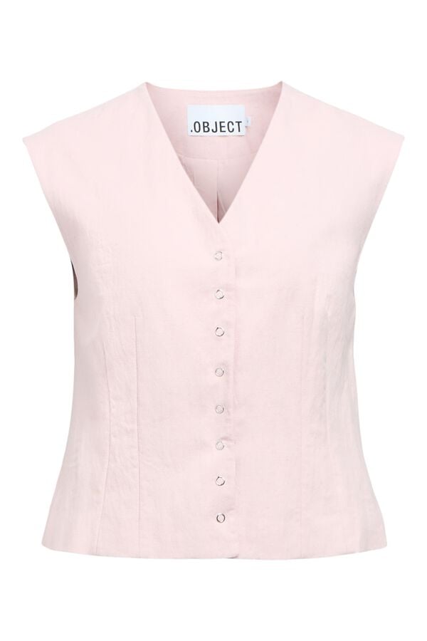 Object Linen darted gilet Lilac